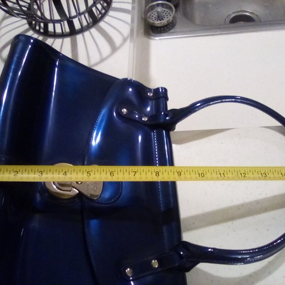 Beijo Patent Dark Blue Purse - Picture 11 of 14